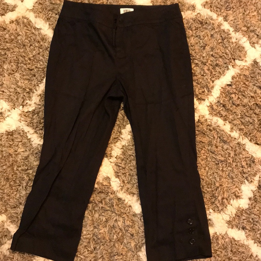 Cropped black dress pants